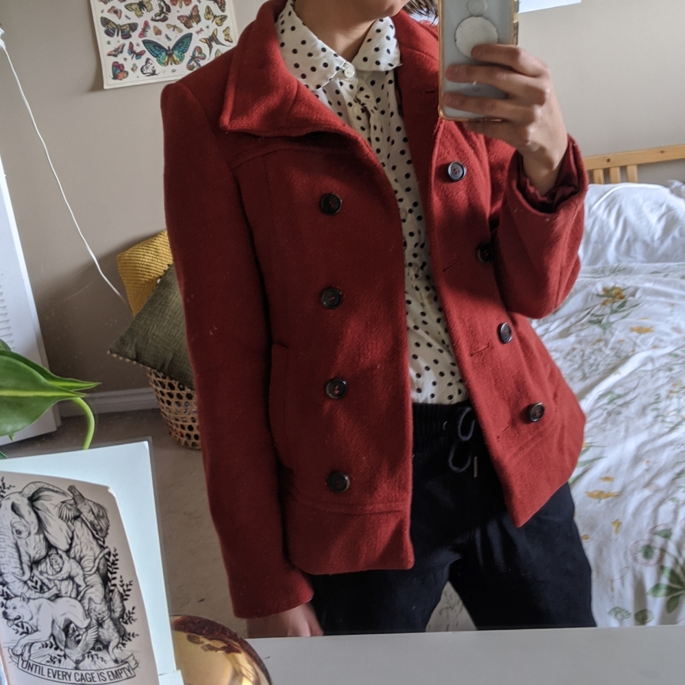 XS Red peacoat
